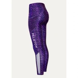 Peloton purple leopard leggings medium